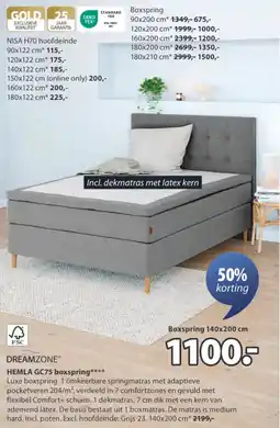 Jysk Hemla GC75 Boxspring aanbieding