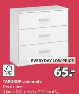 Jysk Tapdrup commode aanbieding