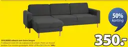 Jysk Svalbard Zitbank met Chaise Longue aanbieding