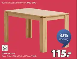 Jysk Lintrup Tafel aanbieding
