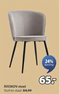 Jysk RisskovRISSKOV stoel Stof en staal. 84,99 toel aanbieding
