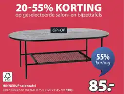Jysk Hinnerup Salontafel aanbieding
