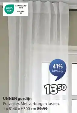 Jysk Unnen Gordijn aanbieding