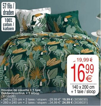 Housse de couette + 1 taie Dekbedovertrek + 1 sloop