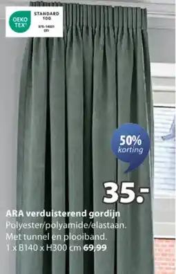 Jysk Ara verduisterend gordijn aanbieding