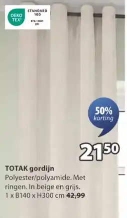 Jysk Totak Gordijn aanbieding