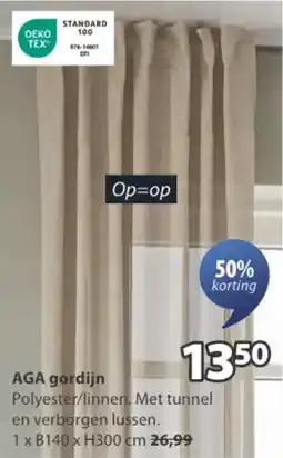 Jysk AGA gordijn aanbieding