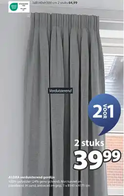 Jysk Aldra verduisterend gordijn aanbieding