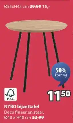 Jysk Nybo bijzettafel aanbieding