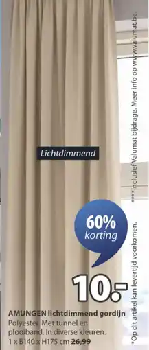 Jysk Amungen Lichtdimmend Gordijn aanbieding