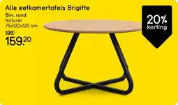 Leen Bakker Alle eetkamertafels Brigitte aanbieding