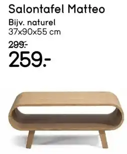 Leen Bakker Salontafel Matteo aanbieding