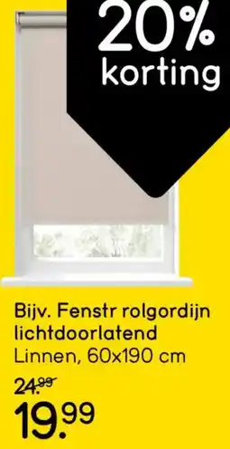 Leen Bakker Fenstr rolgordijn lichtdoorlatend aanbieding
