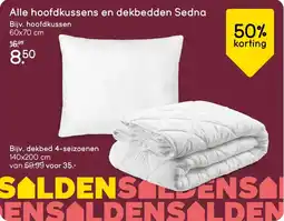 Leen Bakker Alle hoofdkussens en dekbedden Sedna aanbieding