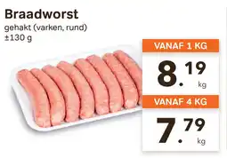 Bon Ap Braadworst VANAF 1 KG aanbieding