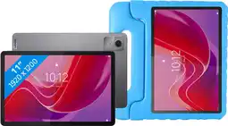 Coolblue Lenovo Tab M11 11 inch 128GB Wifi + Just in Case Kids Cover aanbieding
