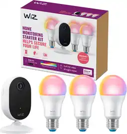 Coolblue WiZ Home Monitoring starterkit - 3 smart lampen + IP camera aanbieding