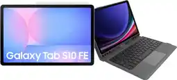 Coolblue Samsung Galaxy Tab S10 FE 10,9 inch 128GB Wifi Lichtblauw + Toetsenbord Hoes AZERTY aanbieding