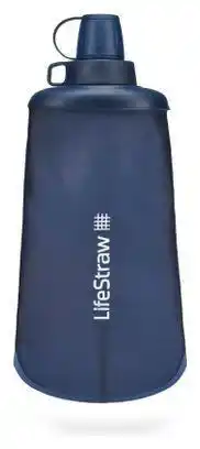 Decathlon LifeStraw Flex Peak Series Folding Squeeze Bottle 650 ml Blauw aanbieding