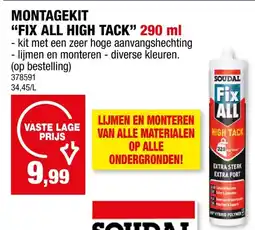 Hubo MONTAGEKIT FIX ALL HIGH TACK 290 ml aanbieding