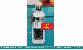Carrefour Vodka filliers - pure, lemon of strawberry aanbieding