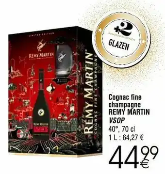 Cognac fine champagne remy martin vsop