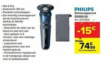 Carrefour Philips scheerapparaat s5585-10 aanbieding