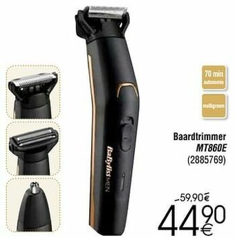 Cora Babyliss baardtrimmer mt860e aanbieding