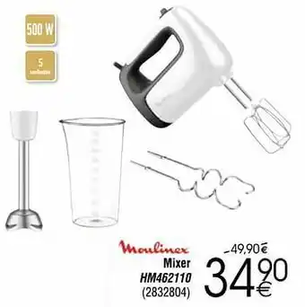 Cora Moulinex mixer hm462110 aanbieding