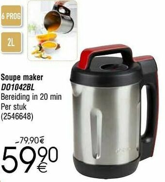 Cora Domo elektro soupe maker do1042bl aanbieding