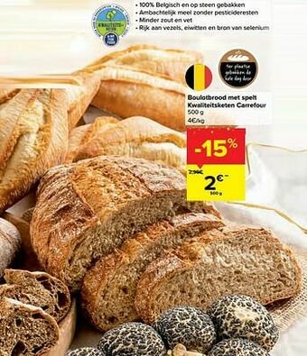 Carrefour Boulotbrood met spelt kwaliteitsketen carrefour aanbieding