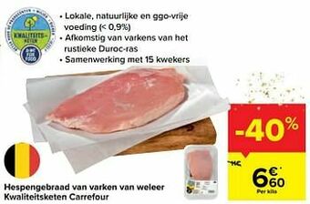 Carrefour Hespengebraad van varken van weleer kwaliteitsketen carrefour aanbieding