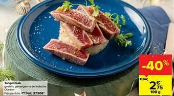 Carrefour Tonijnsteak aanbieding