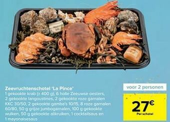 Carrefour Zeevruchtenschotel la pince aanbieding