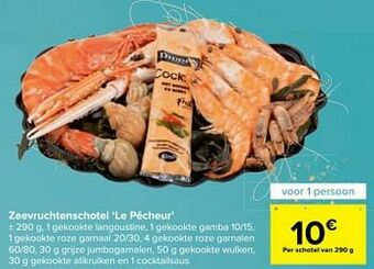 Carrefour Zeevruchtenschotel le pêcheur aanbieding
