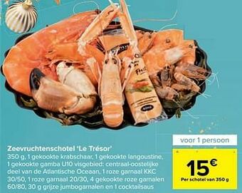 Carrefour Zeevruchtenschotel le trésor aanbieding