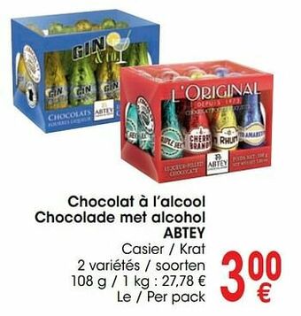 Cora Chocolat à l’alcool chocolade met alcohol abtey aanbieding
