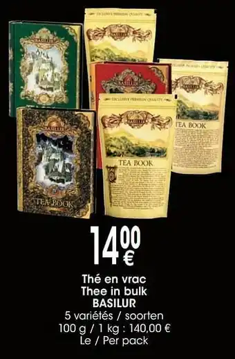 Thé en vrac thee in bulk basilur