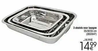 Cora 3 shotels voor lasagne aanbieding