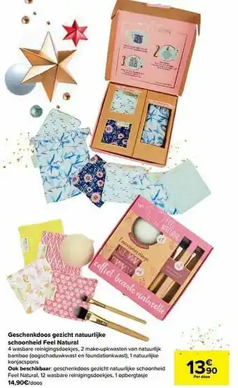 Carrefour Geschenkdoos gezicht natuurlijke schoonheid feel natural aanbieding