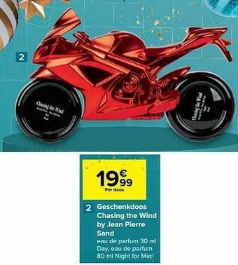 Carrefour Geschenkdoos chasing the wind by jean pierre sand aanbieding