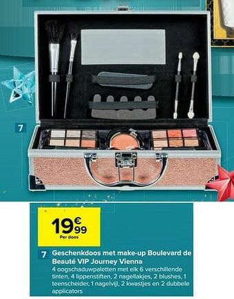 Carrefour Geschenkdoos met make-up boulevard de beauté vip journey vienna aanbieding