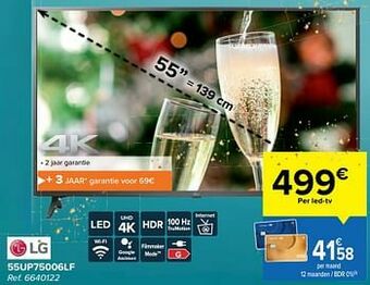 Carrefour Lg 55up75006lf aanbieding