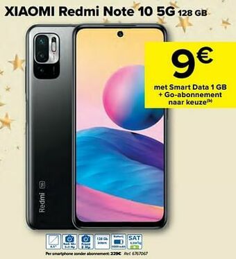 Carrefour Xiaomi redmi note 10 5g 128 gb aanbieding
