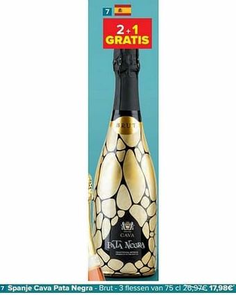 Carrefour Spanje cava pata negra - brut aanbieding