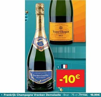 Carrefour Frankrijk champagne vranken demoiselle - brut aanbieding