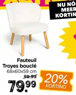 Xenos Fauteuil Troyes bouclé aanbieding