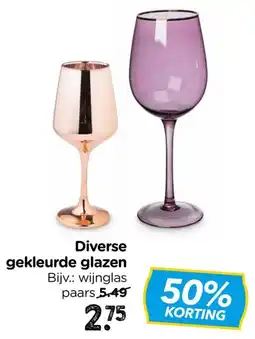 Xenos Diverse gekleurde glazen aanbieding
