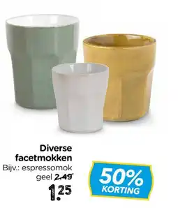 Xenos Diverse facetmokken aanbieding