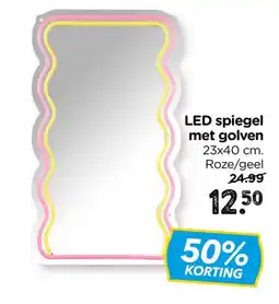 Xenos LED spiegel met golven aanbieding